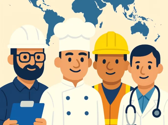 Verschiedene Personen, die verschiedene Jobs darstellen